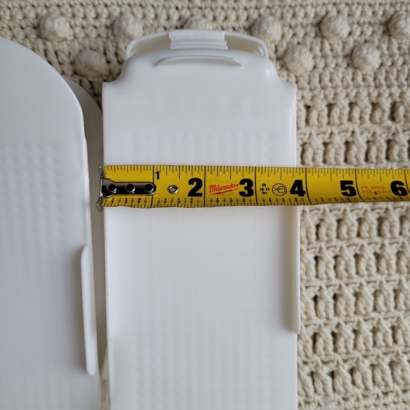 PLASTIC STACKING SHOE ORGANIZERS SET OF 2 WHITE - Picture 9 of 12